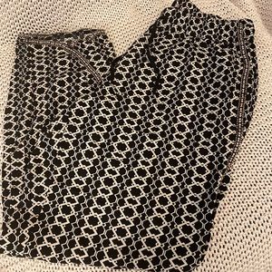 Anthropologie Hei Hei rayon black pattern pants size XS